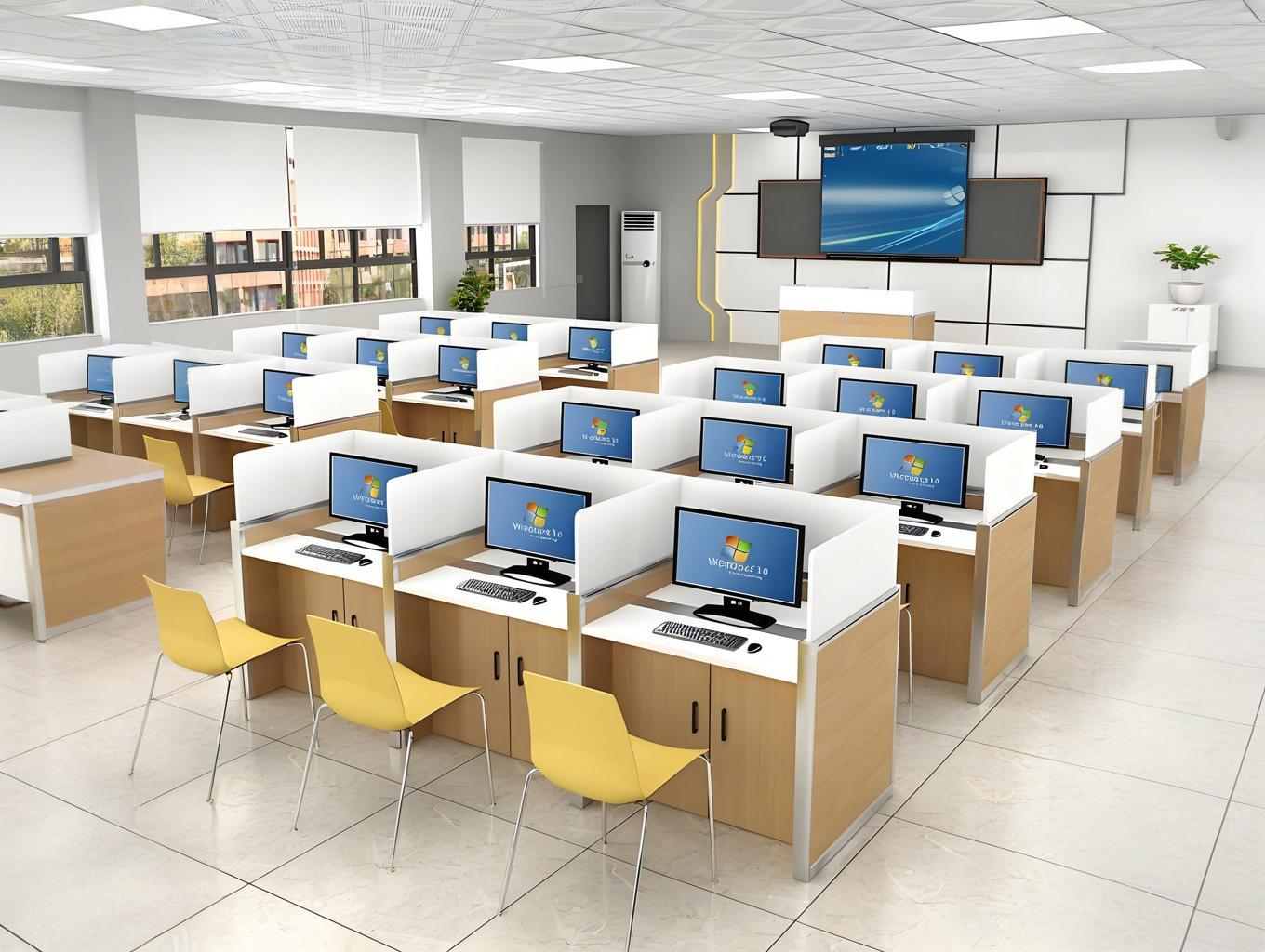 在普通话语音实训室中精进普通话水平